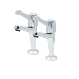 CLEVER ARAYA QT HIGH NECK KITCHEN TAP PAIR CHROME