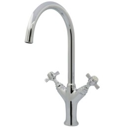 CLEVER ALPINA CLASSIC TWO HANDLE KITCHEN MIXER CHROME