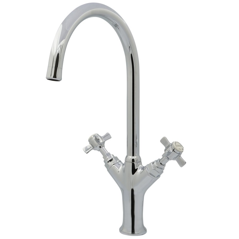 CLEVER ALPINA CLASSIC TWO HANDLE KITCHEN MIXER CHROME