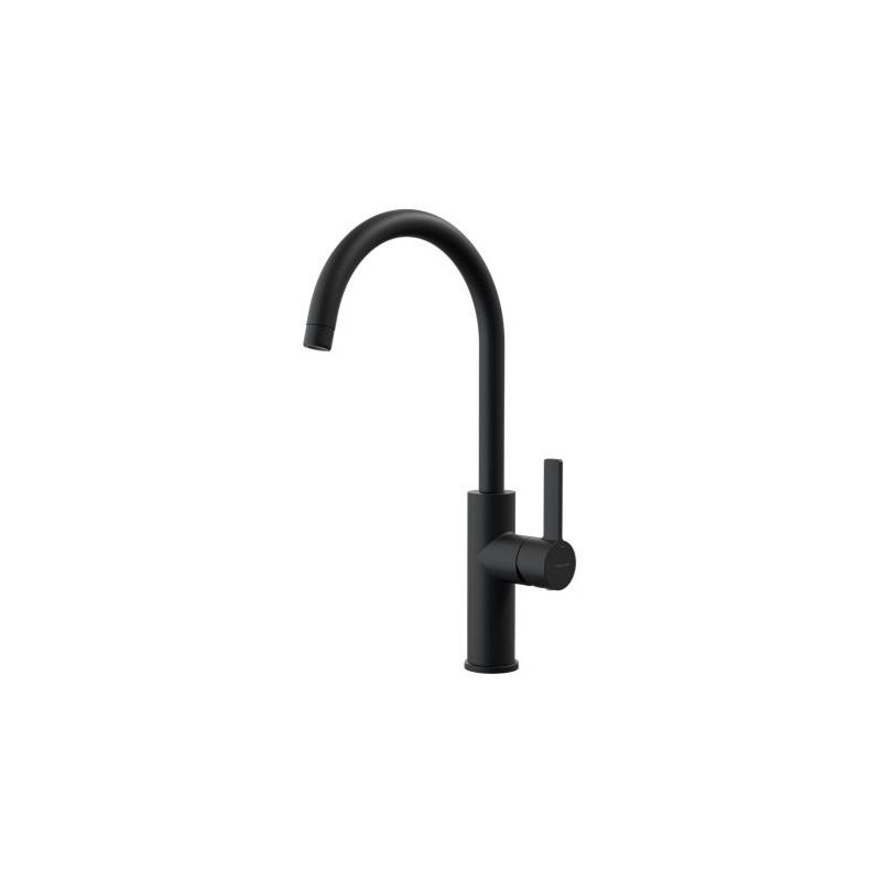 CLEVER ALPINA ROUND ONE HANDLE KITCHEN MIXER BLACK