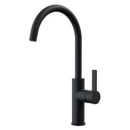 CLEVER ALPINA ROUND ONE HANDLE KITCHEN MIXER BLACK