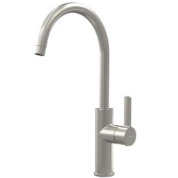 CLEVER ALPINA ROUND ONE HANDLE KITCHEN MIXER BRUSHED NICKEL