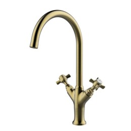 CLEVER ALPINA CLASSIC TWO HANDLE KITCHEN MIXER BRONZE